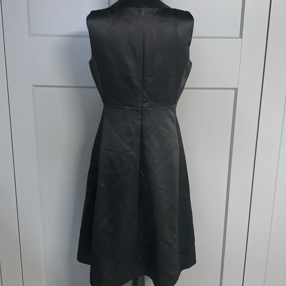 Cynthia Howie Black Sleeveless Midi Dress Cocktail Party Career Womens 6 Sheath - Picture 3 of 9